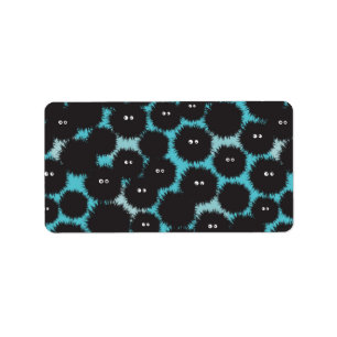 Etiqueta Monstros engraçados e pretos