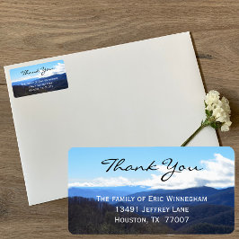 Etiqueta Montanha Obrigado pelo Rótulo de Simpatia