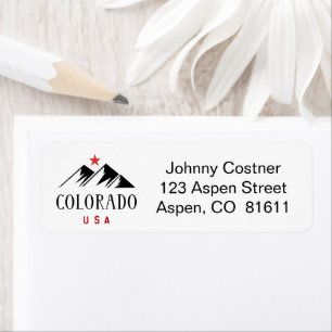 Etiqueta Montanhas legal do Colorado EUA com Star LightColo