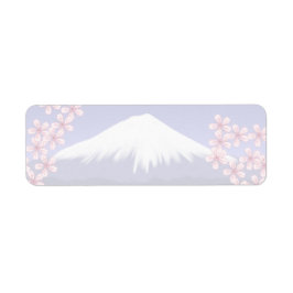 Etiqueta Monte Fuji e Flores de Sakura