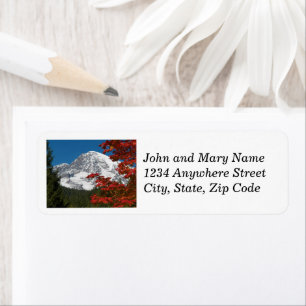 Etiqueta Monte Rainier e Autumn Leaves Address