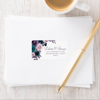 Etiqueta Moody Boho | EggPlant Purple e Teal Address