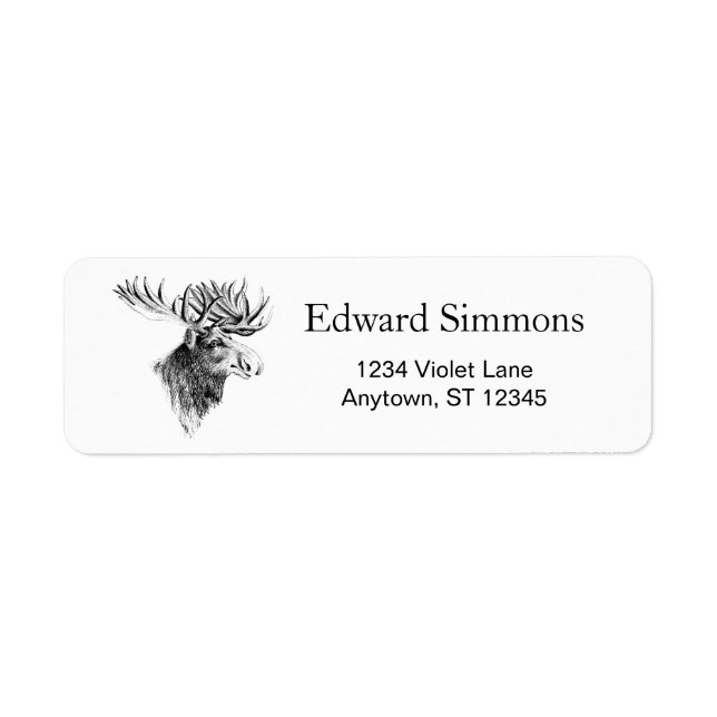 Etiqueta Moose Address Labels (Frente)