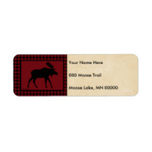 Moose Red Black Check Tan