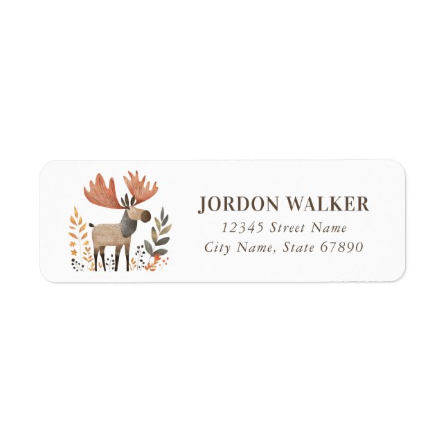 Etiqueta Moose Return Address Labels (Frente)