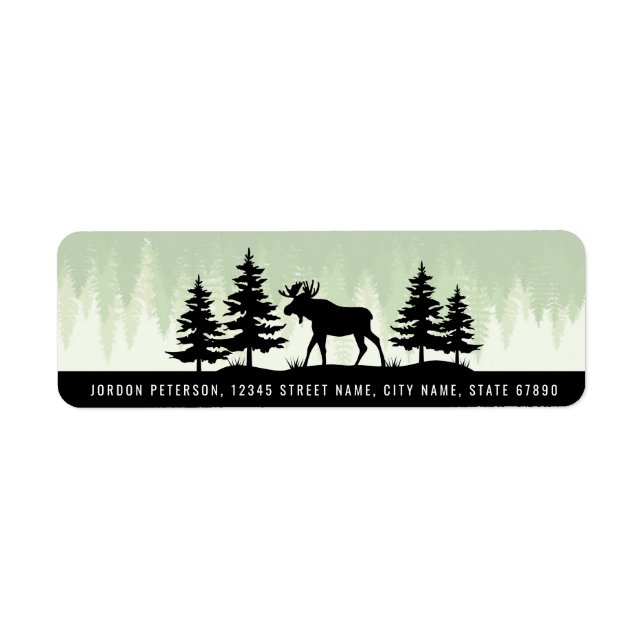 Etiqueta Moose Return Address Labels (Frente)