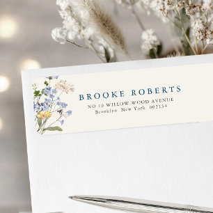 Etiqueta Morada Colorida do Jardim dos Prados de Primavera 