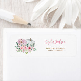 Etiqueta Morada de Abóbora Rosa