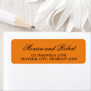Etiqueta Morada de Casamento do Orange Black Halloween