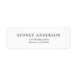 Etiqueta Morada de Devolução de Casamento Branco Simples Mo