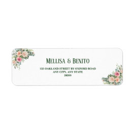 Etiqueta Morada de Devolução de Casamento Eucalyptus Rose R