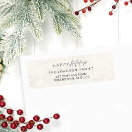 Etiqueta Morada de Regresso de Natal do Moderno Elegante Bo