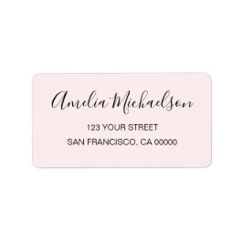 Etiqueta Morada rosa pastel minimalista de tendência simple