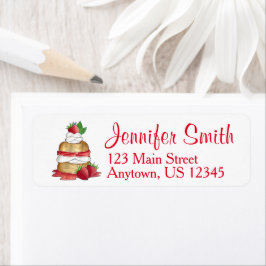 Etiqueta Morango Morango Amorteca Bolo Amoras