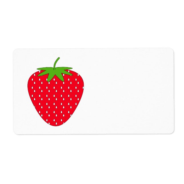 Etiqueta Morango Vermelho. (Frente)