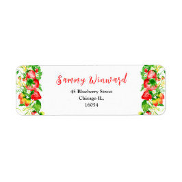 Etiqueta Morangos e Chás de fraldas das margaridas