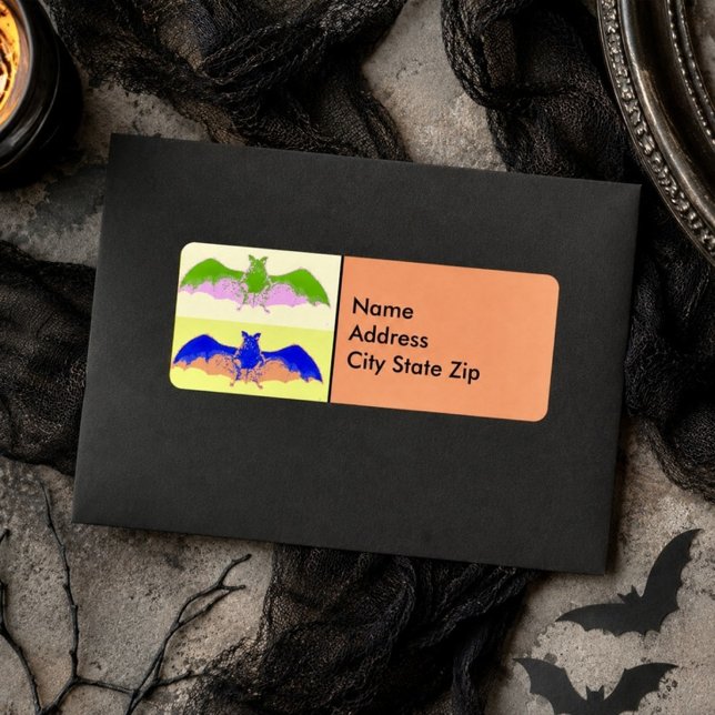 Etiqueta Morcegos Pop Art (Criador carregado)