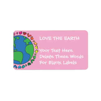 Etiqueta Mother Earth Day Save The Planet Rainbow Heart