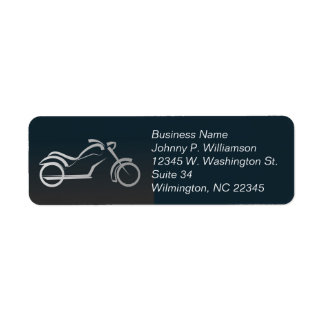 Etiqueta Motocicleta Black White Business