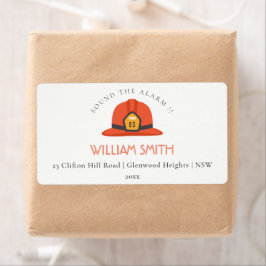 Etiqueta Motor de Bomba Vermelha Cute com Hélice Infantil A