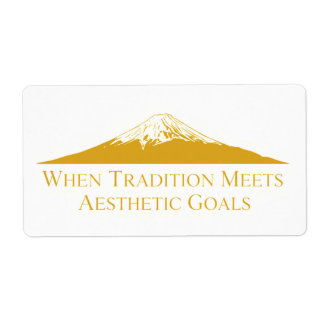Etiqueta Mount Fuji Minimalist Stickers – Goldenrod