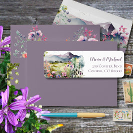 Etiqueta Mountain Thyme Wildflower Return Address