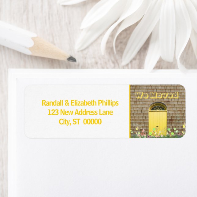 Etiqueta Movimentamos O Anúncio Flores Amarelas Duas Portas (Insitu)