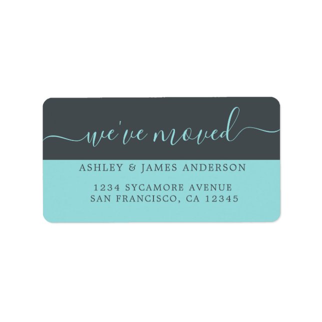 Etiqueta Movimentamos o novo endereço da Turquesa Negra (Frente)