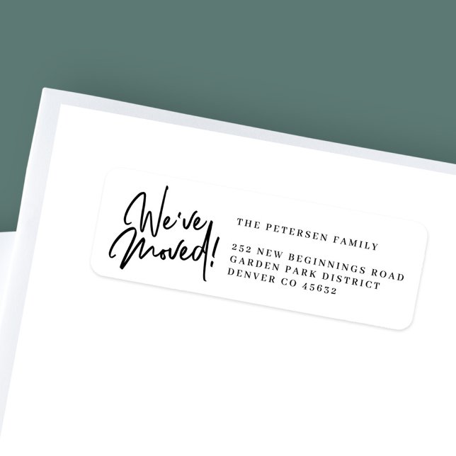 Etiqueta Movimentamos um simples rótulo de endereço de reto (Criador carregado)