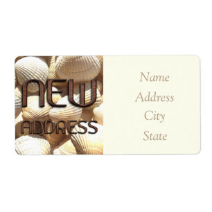 Etiqueta Mudança de endereço da concha do mar de Verão Bric
