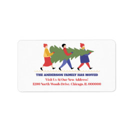 Etiqueta Mudança de endereço no feriado Novo endereço resid