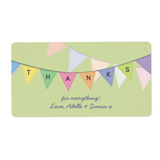 Etiqueta Muito Obrigado Neném Circus Rótulo De Banner Arco- (Frente)