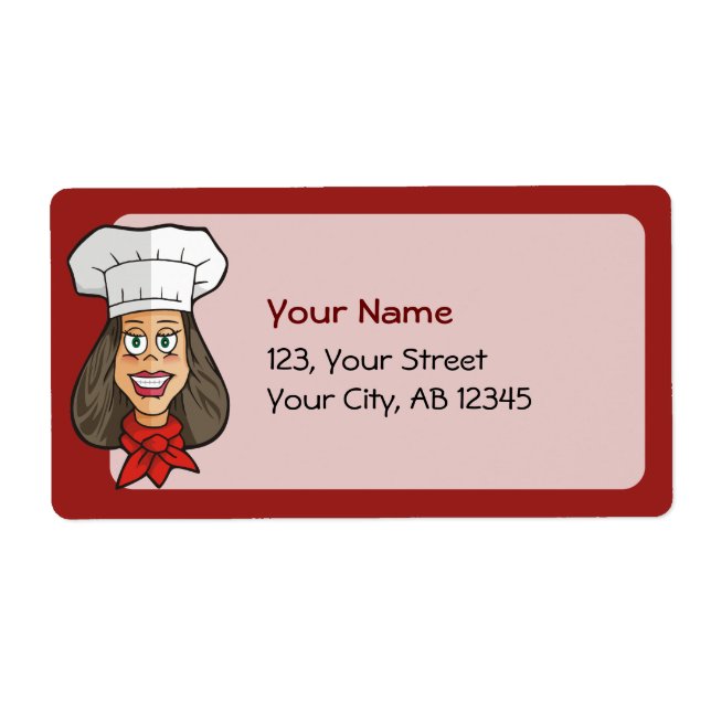 Etiqueta Mulher Chef (Frente)