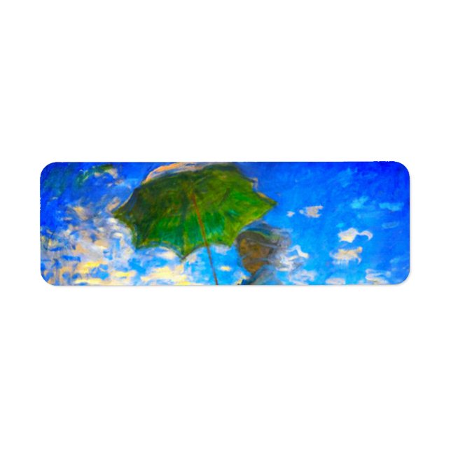 Etiqueta Mulher com Guarda-Sol de Monet (Frente)