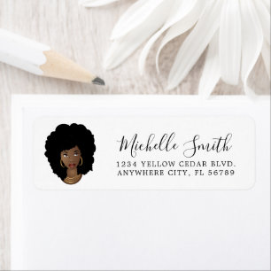 Etiqueta Mulher Negra, Cabelo Natural
