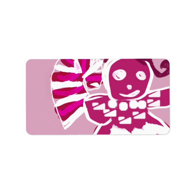 Etiqueta Mulher-pão rosa (Frente)