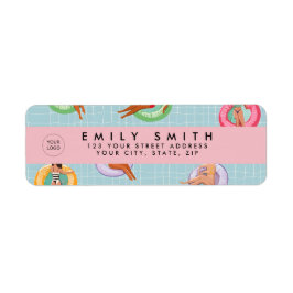 Etiqueta Mulheres de Verão Personalizadas Relaxando em Flux