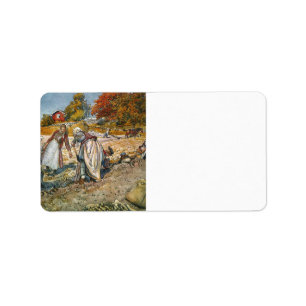 Etiqueta Mulheres Escavando Batatas