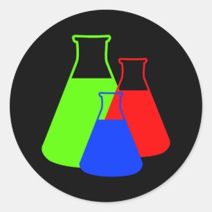 Etiqueta multicolorido de Erlenmeyer