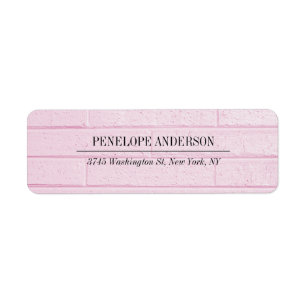 Etiqueta Muro Rosa Feminina Simples e Elegante Moderno