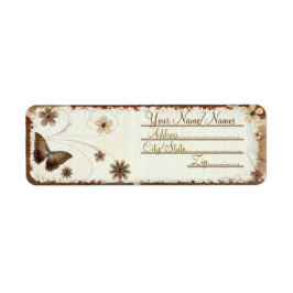 Etiqueta Musculações de Borboleta Marrom