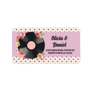 Etiqueta Music Record Wedding Floral 1950s