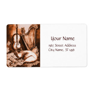 Etiqueta MUSICAL CAT, Brown e White