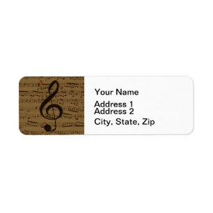 Etiqueta Musical Treble Clef sheet