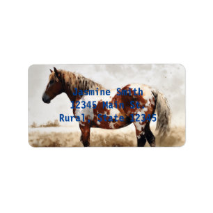 Etiqueta Mustang Horse Painting