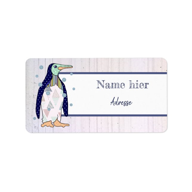 Etiqueta Musterpinguina (Frente)