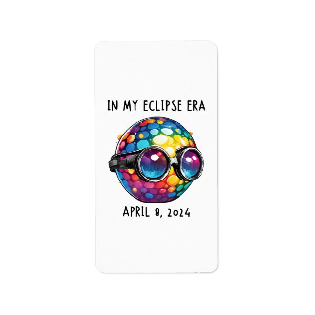 Etiqueta Na Minha Era de Eclipse Solar de 2024 (Frente)