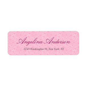 Etiqueta Na moda cor-de-rosa Manuscrito Moderno Feminina