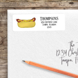 Etiqueta Na moda de cachorro quente básico simples