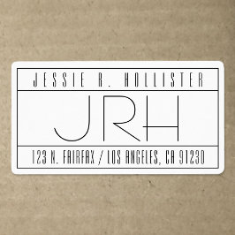 Etiqueta Na moda Deco Vibe Endereço de Devolução Entrega